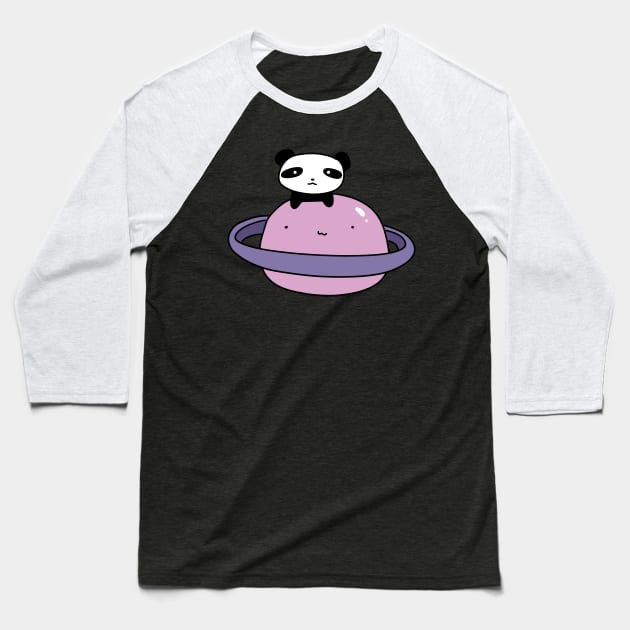 Saturn Panda Baseball T-Shirt by saradaboru